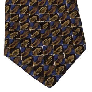 J. Garcia Tie Chicken Cat Collection 18 Necktie Brown Blue 60" L 3-7/8" W